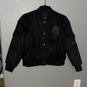 BLVCK Paris Black Embroidered Bomber Jacket